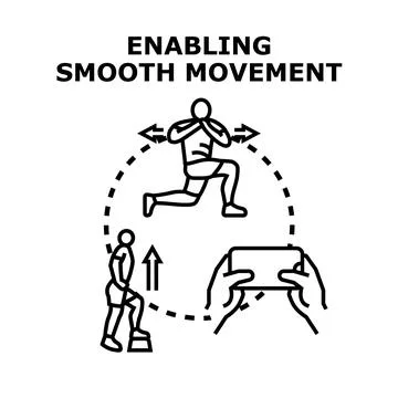 Enabling smooth movement during exercise training Stock Illustration