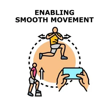 Enabling smooth movement during exercise training Stock Illustration
