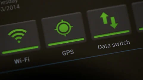 Enabling Wi fi and GPS on your phone. Using Phone. Stock Footage 36146746