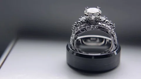 Enagement Ring Close Up Whip Stock Footage 71493320