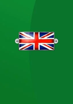 Enamel British Union Jack Flag - Background Stock Illustration