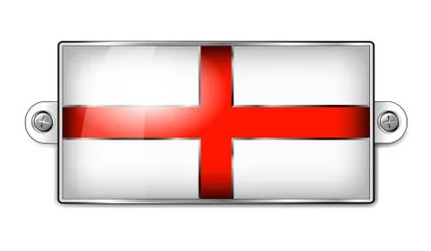 Enamel England Flag - Background Stock Illustration