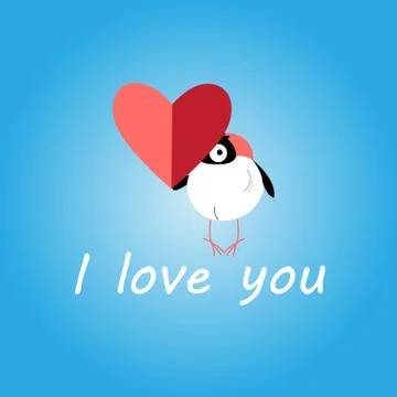 Enamored bird Stock Illustration