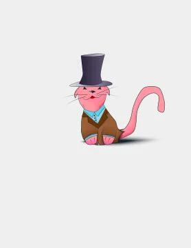 Enamored cat. Stock Illustration