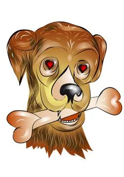 Enamored dog Stock Illustration