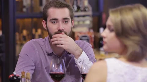 Enamored a gala dinner for two Stock Footage 252598072
