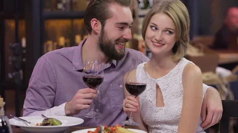 Enamored a gala dinner for two Stock Footage 252598175