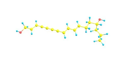Enanthotoxin molecular structure isolated on white Stock Illustration