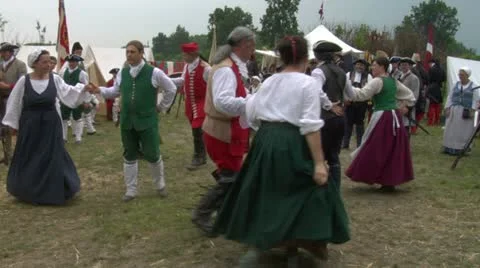 Encampment dance 01A Video stock 11140492