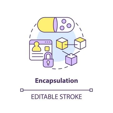 Encapsulation concept icon Illustrazione stock