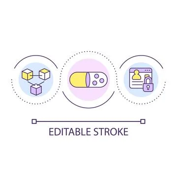 Encapsulation technique loop concept icon Illustrazione stock