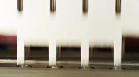 Encapsulator Loading Empty Vitamin or Pill Capsules Into Loading Trays Stock Footage 50033617