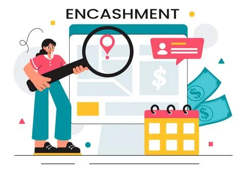 Encashment Vector Illustration featuring Employees Receiving Payment or Fin.. イラスト素材