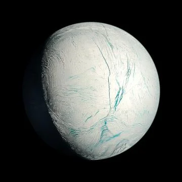Enceladus planet isolated Stock Illustration