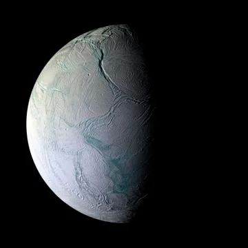 Enceladus planet isolated Stock Illustration