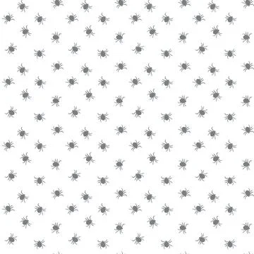Encephalitic tick seamless doodle pattern Stock Illustration