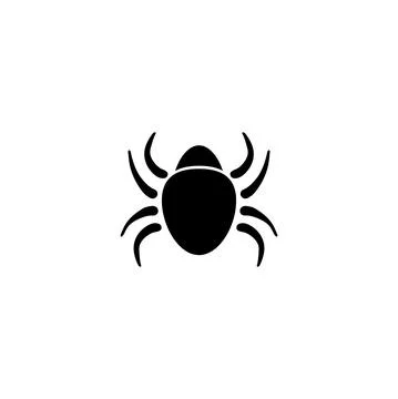 Encephalitis Tick, Parasite Mite, Acarus Insect. Flat Vector Icon illustratio Stock Illustration