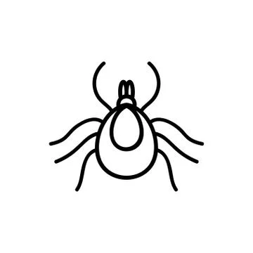 Encephalitis tick vector sign on white background. イラスト素材
