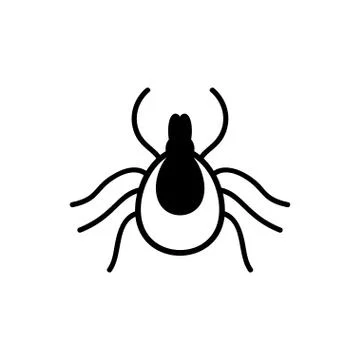 Encephalitis tick vector sign on white background. 스톡 일러스트