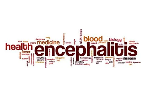 Encephalitis word cloud concept 스톡 일러스트