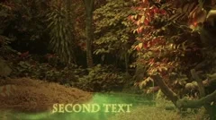 Enchanted forest loop sparkling title sequence Stock After Effects