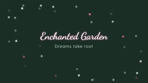 Enchanted Garden Title Animation | Magical Fantasy Dreams Cinematic Backgroun Stock Footage 336889647
