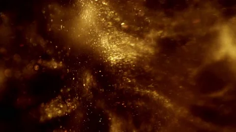 Enchanted Glitter: Beautiful Patterns of Shimmering Golden Particles in Motion Stock Footage 239623305