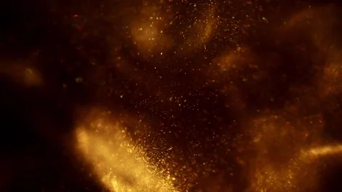 Enchanted Glitter: Beautiful Patterns of Shimmering Golden Particles in Motion Stock Footage 241360027