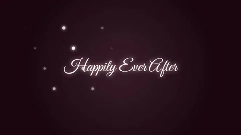 Enchanted "Happily Ever After" Script Typography Reveal on Mystic Night Bac.. Vídeo Stock 337500889