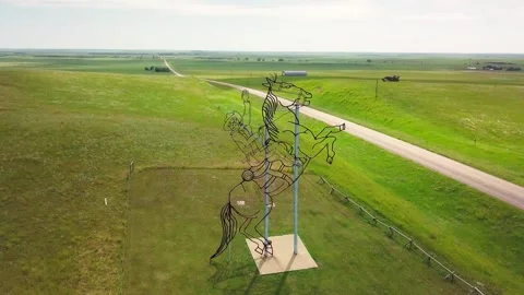 Enchanted Highway - Teddy Rides (Close) Stock Footage 238764532