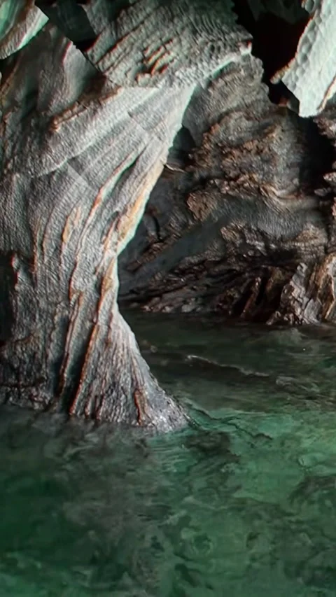 Enchanted waters flow through mystical underground river cave Video stock 321410710