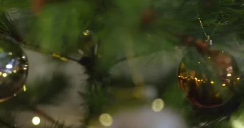 Enchanting Christmas Tree Close-Up Video stock 250161345