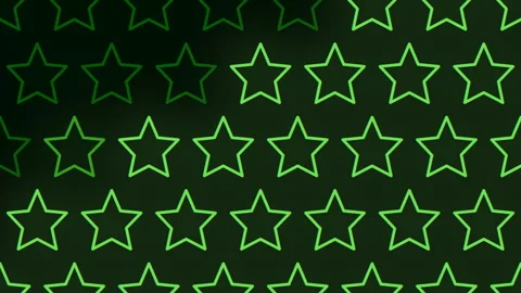 Enchanting glowing green star pattern shines on black canvas Stock-Footage 282367887