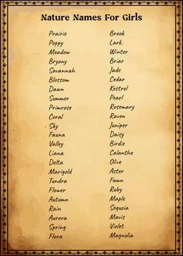 Enchanting names Stock Illustration