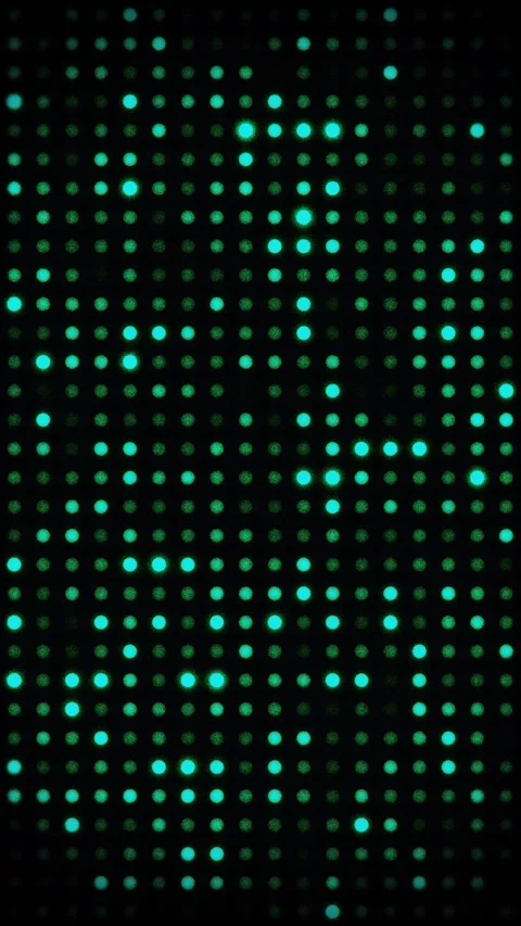An enchanting sequence of glowing green dots forms Stock Footage 315447809