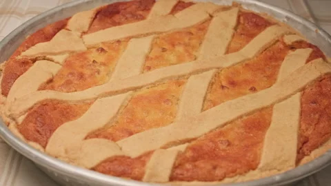 The Enchantment of Easter: The Magic of the Neapolitan Pastiera Stock Footage 270322176
