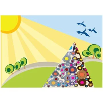 Enchated mountain Illustrazione stock