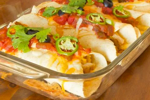 Enchilada casserole Stock Photos