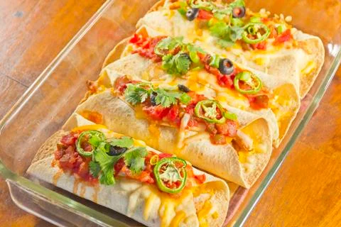 Enchilada casserole Stock Photos