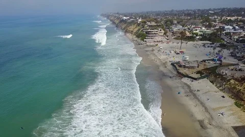 Encinitas  - Moonlight Beach - Drone Video Vidéo 79460974