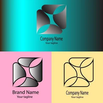 Enclosed Petals logo Stock Illustration