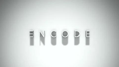Encode 3D title animation with shadows on a white background Stock Footage 297801863
