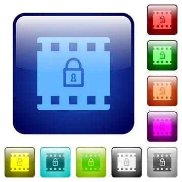 Encode movie color square buttons Illustration