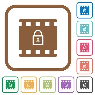 Encode movie simple icons Illustration