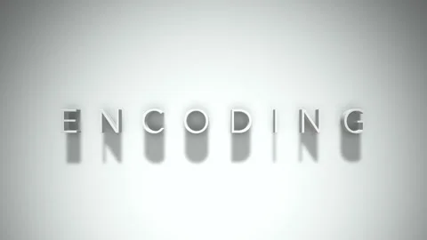 Encoding 3D title animation with shadows on a white background Vidéo 296619493