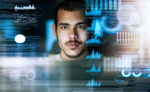 Encoding in progress. a male computer programmer working on new code. Stock Photos