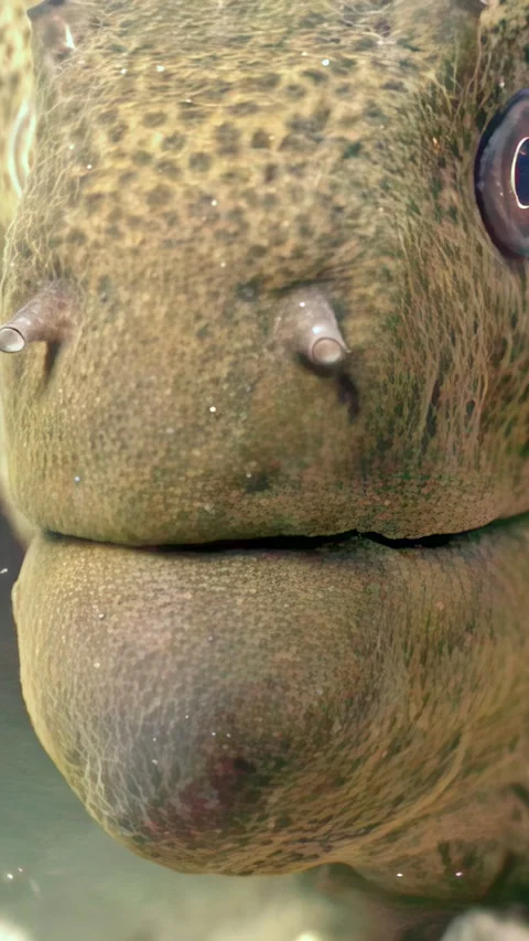 Encountering the giant moray eel of the red sea's depths Stock Footage 312714508