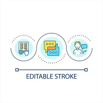 Encourage participation loop concept icon Ilustración de archivo