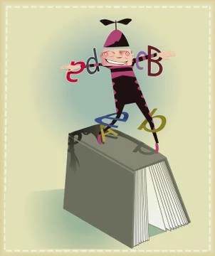 Encourage reading Stock Illustration