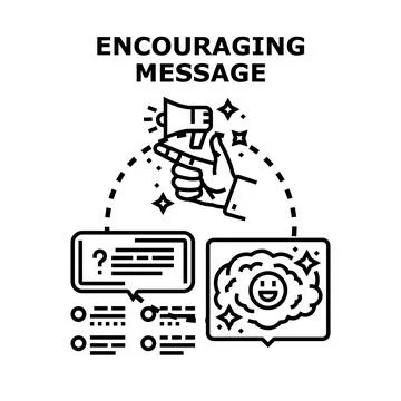 Encouraging communication for positive feedback and support Stock Illustration